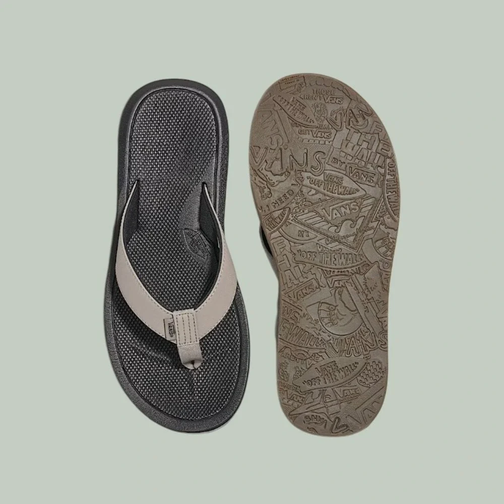 Vans Nexpa Synthetic Sandal Flip Flops Light Khaki Brown Men Size 7 NEW